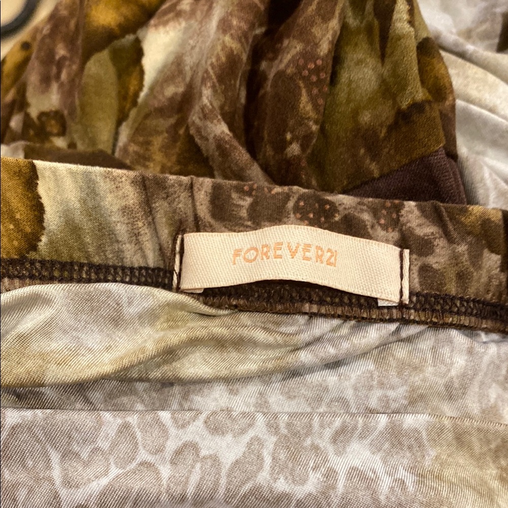 Forever 21 Ruched Straplessβ Cheetah Print Dress Size Small - Picture 2 of 5